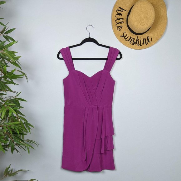 Temperley London 100% Silk Barbie Pink Cocktail Dress 6 Date Night Out - Picture 3 of 11